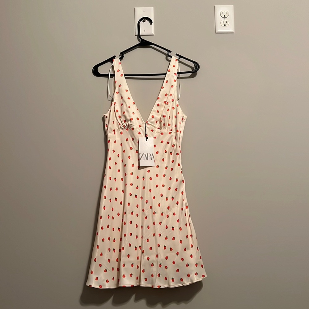 Zara strawberry mini dress